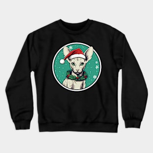 Cornish Rex Cat Xmas, Love Cats Crewneck Sweatshirt